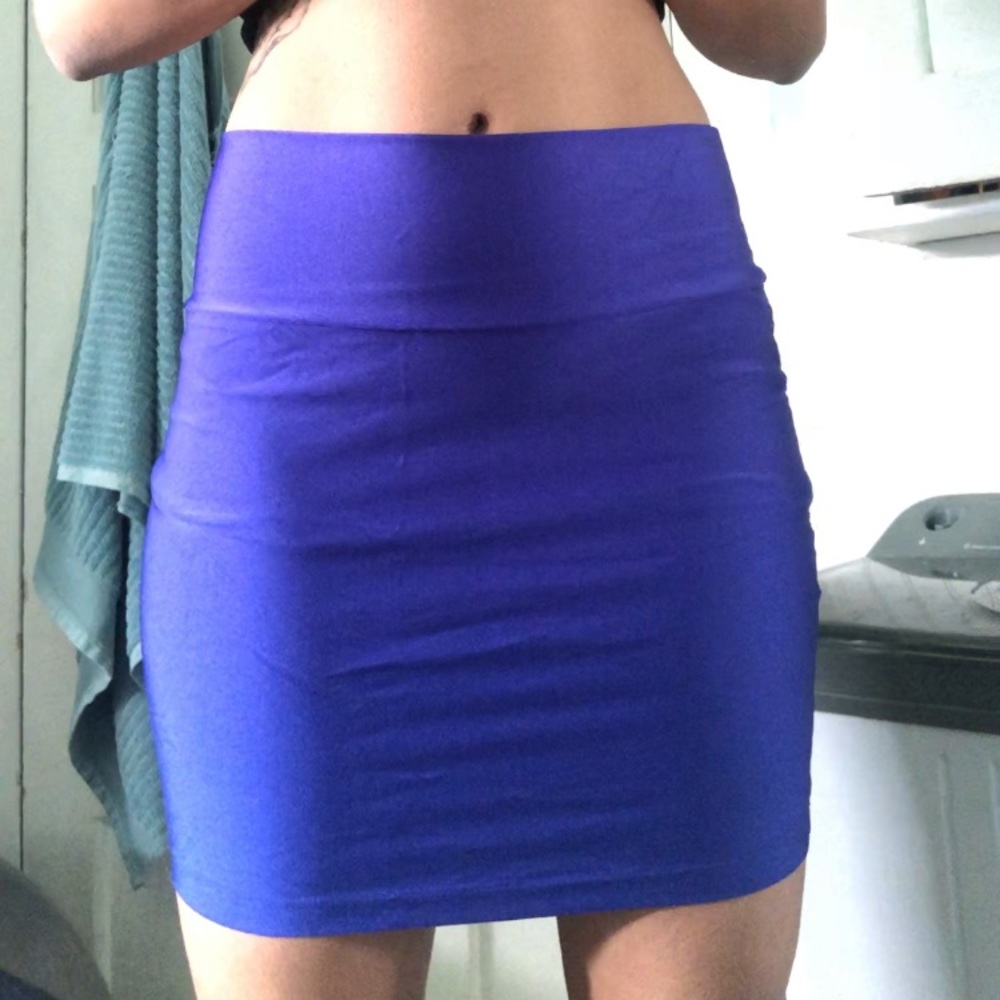 Blue mini skirt